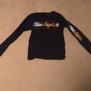 Blue angles long sleeve shirt